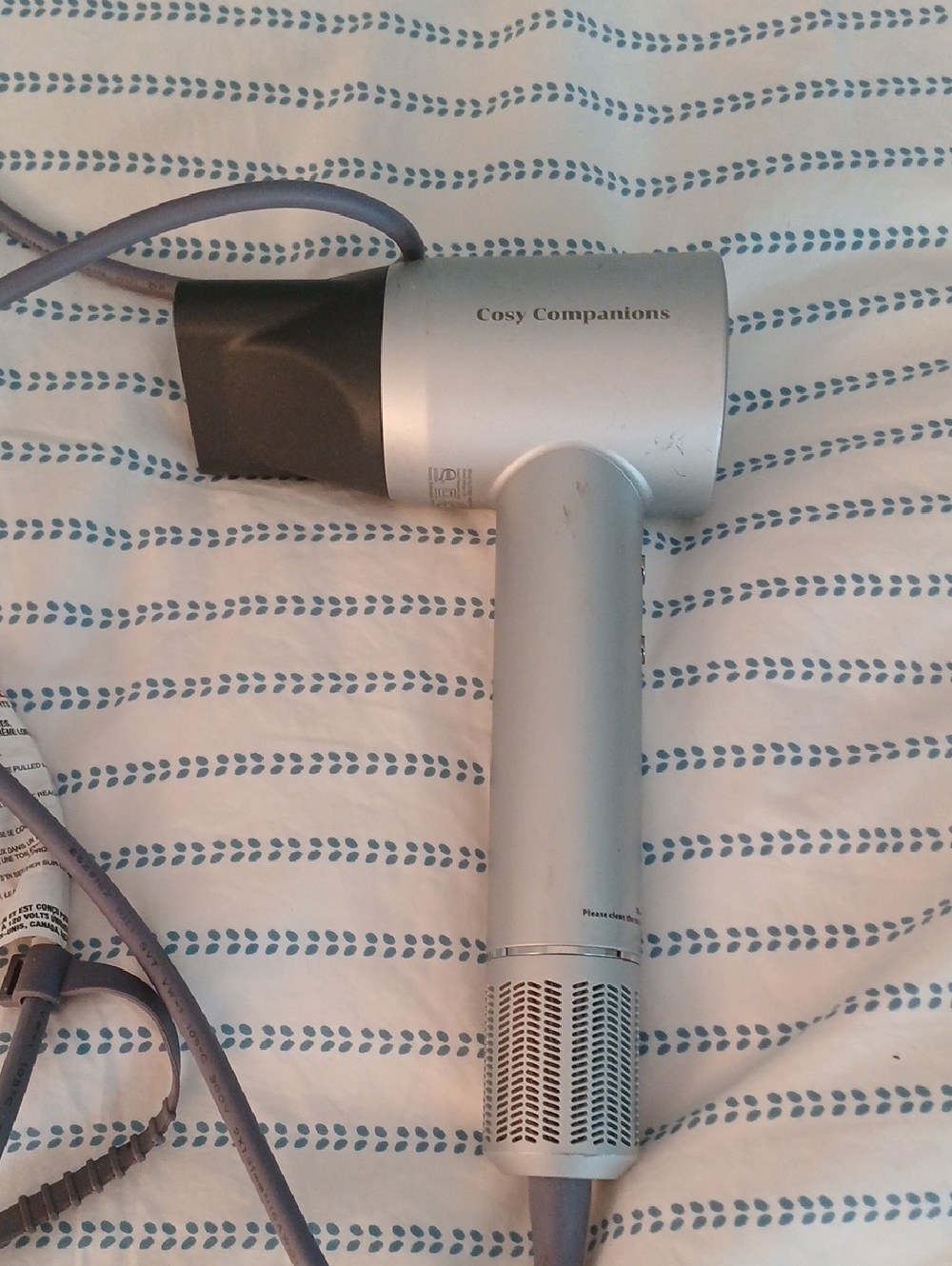 Silver Hair Dryer - Lightweight Styling Tool